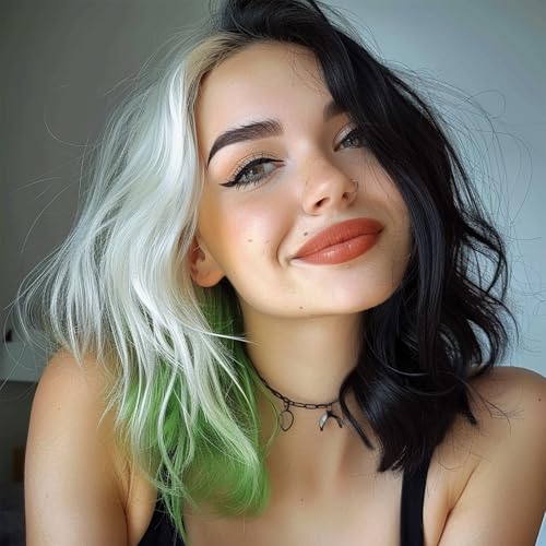 Hair Chalk for Kids Girls, Black White Temporary Hair Color Dye, Washable Hair Chalk Comb - Kids Hair Dye Makeup For Party Halloween Christmas Birthday Cosplay Festivals