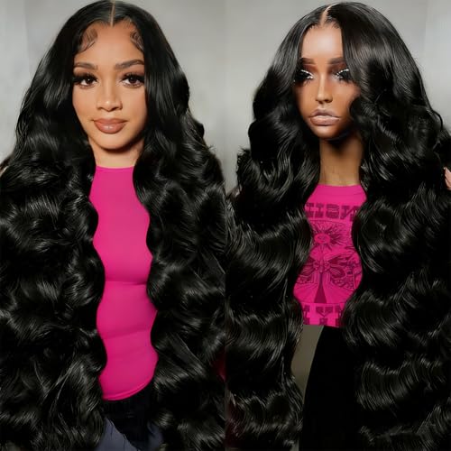 ITODAY 26 Inch Body Wave Lace Front Wigs Human Hair Pre Plucked 13x4 HD Lace Front Wigs Human Hair 200% Density Glueless Frontal Wigs Human Hair for Women