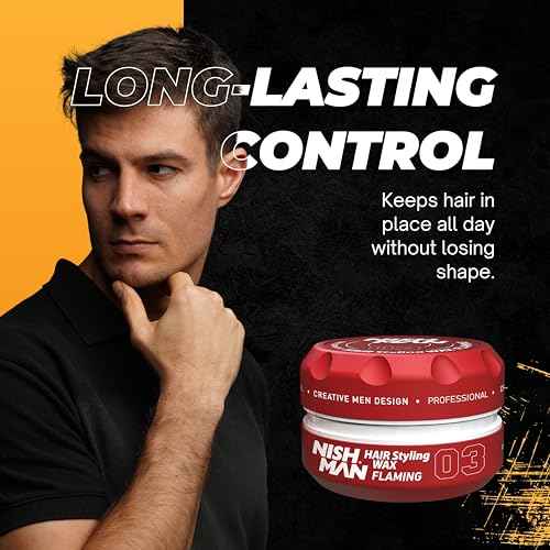 nishman Hair Styling Gel Wax Series 150ml (Pack of 1, 03 Flamming)