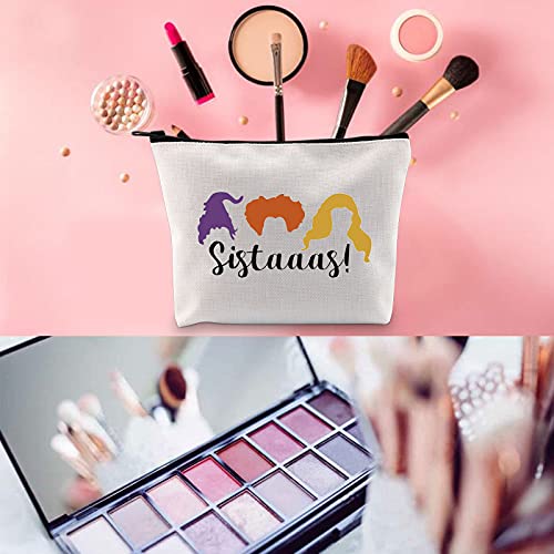 WCGXKO Sistaaas Sanderson Sisters Inspired Zipper Pouch Makeup Bag (Sistaaas)