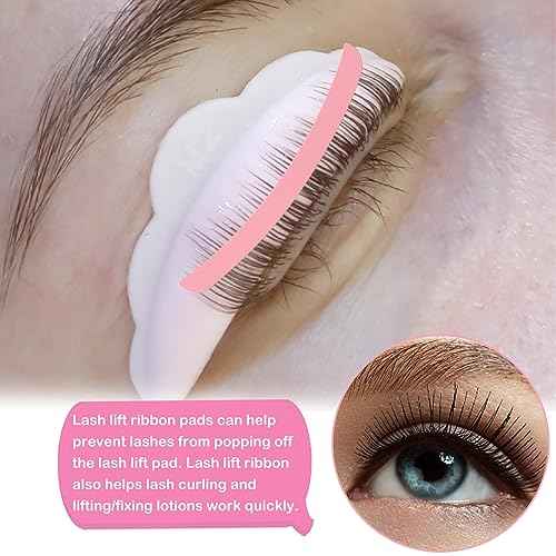 36 Pcs Lash Lift Ribbon Kit, Silicone Tool Pads, Reusable Perm Eyelash Lifting Compensator Soft Pads Rods, Eyelash Tapes Makeup Beauty Tool (6 Colors)