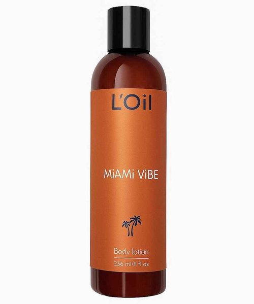 L'Oil Body lotion, Miami Vibe. Super Anti-Aging, Hydrating, Anti-wrinkle, Antioxidant, Anti-stretch marks. From head-to-toe. 24 Hour Moisture. 8 fl oz