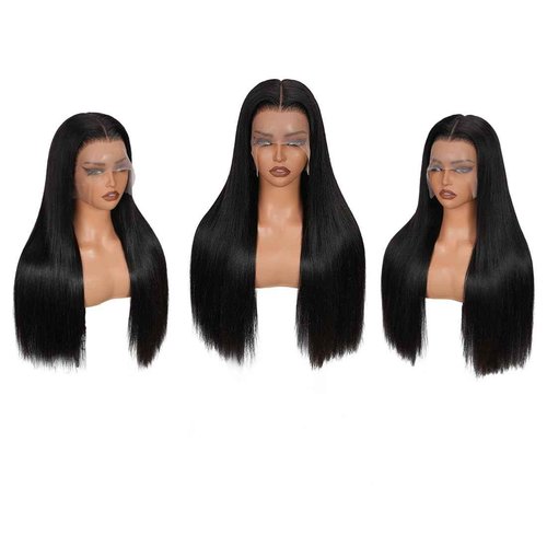 ZCORGDHAIR Straight Lace Front Wigs Human Hair 13x6 HD Transparent Lace Front Human Hair Wigs Human Hair Wig Glueless Wigs Human Hair Pre Plucked Pre Cut Straight Lace Front Wigs (30in)