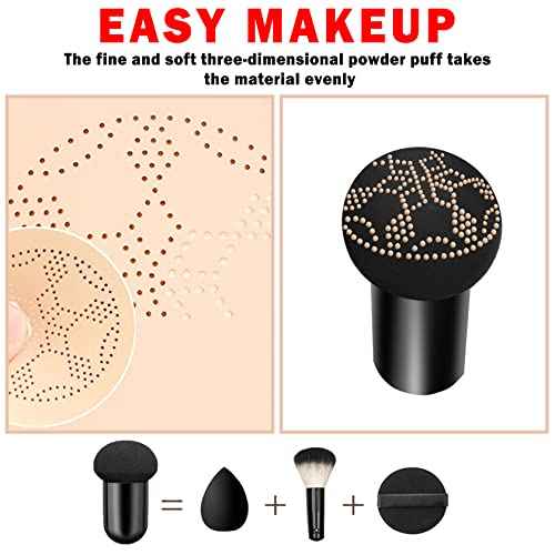 2PCS Mushroom Head Air Cushion CC Cream BB Cream Foundation Moisturizing Matte Concealer Long Lasting Full Coverage Foundation Makeup for All Skin (Natural)