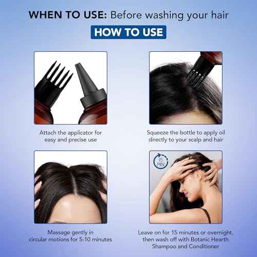 Botanic Hearth 100% Pure Rosemary Oil For Hair Growth (6.7 fl oz)| Infused with Biotin, Jojoba & Castor Oil | Hair Oil Repairs Dry Damaged Hair, Strengthening, Healthier Hair- Hair Tonic