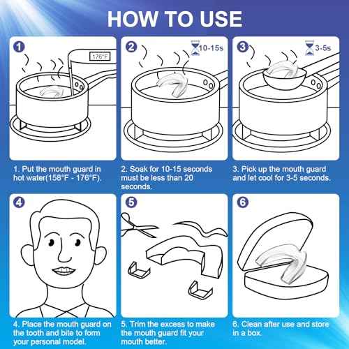 Mouth Guard for Grinding Teeth at Night, Neateeth Night Guards for Teeth Grinding & Clenching, Pack of 4 Dental Guards for Sleeping ? 2 Sizes, Travel Case Included