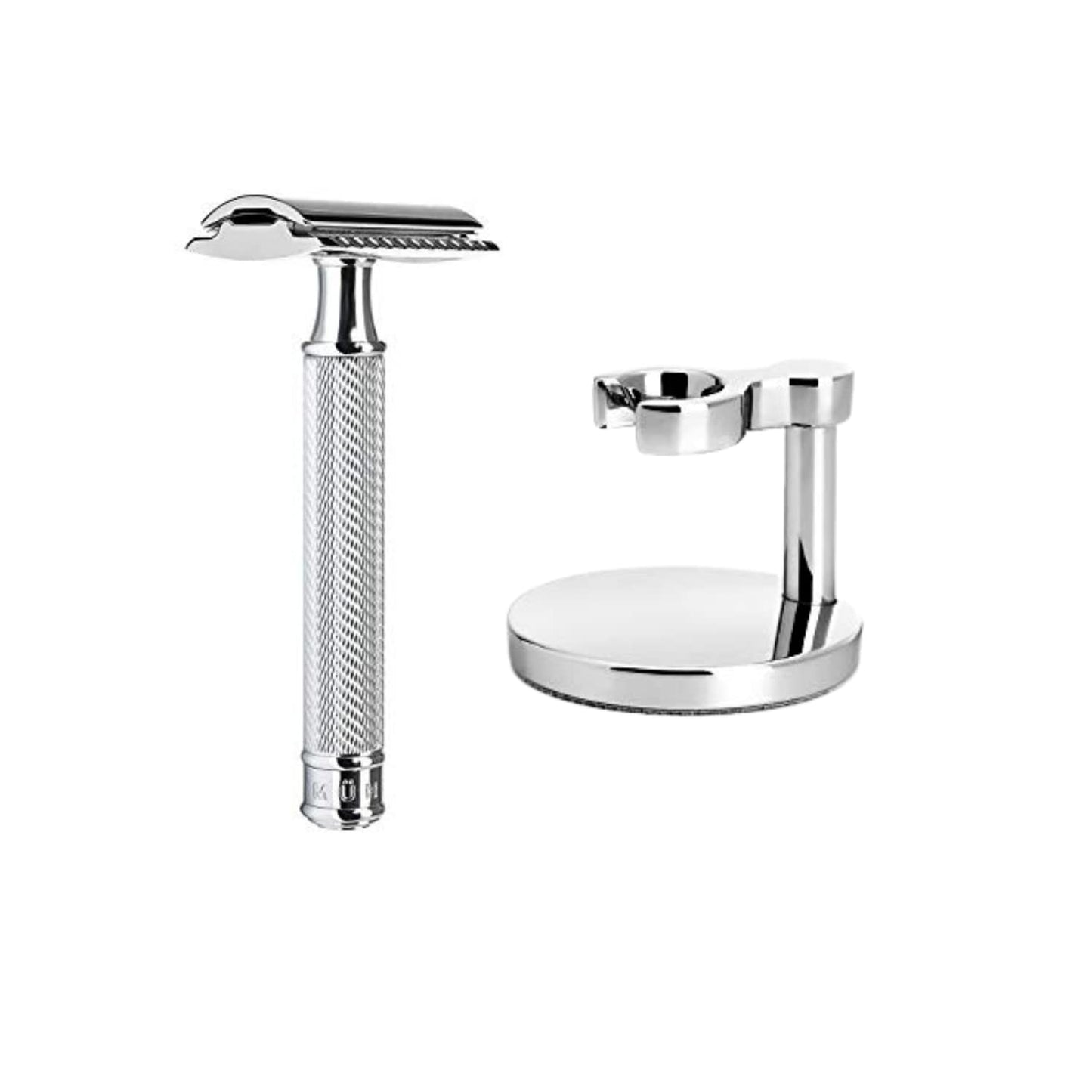 MÜHLE TRADITIONAL R89 Double Edge Safety Razor (Closed Comb) | Perfect for Everyday Use & MÜHLE TRADITIONAL Stand for Razors, Shave Accessory - Robust Stainless Steel