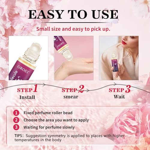 GROET Roll-On Perfume Oil for Women | 10ml Travel Size with Lavender & Citrus | Long-Lasting Botanical Fragrance | Natural Skin-Friendly Formula (2 PC)