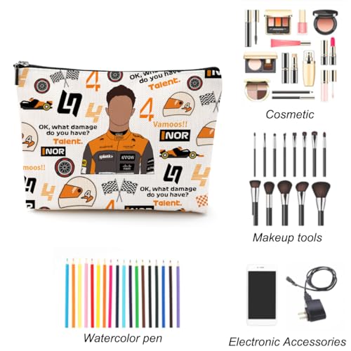 LONGXIN Racing Fans Gifts for Women Girls Makeup Bag Cosmetic Bag
