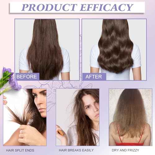 Leixu 40Pcs Scented hair oil Perfume & Hair Oil 2-in-1, Avocado & Camellia Nourishment for Frizzy, Mini Scented hair oil for Women, Hair Perfume Oil Set for Restore Dry, Frizzy and Damaged Hair