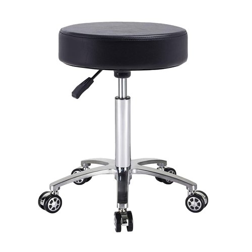 Antlu Rolling Stool Swivel Chair for Office Medical Salon Tattoo Kitchen Massage Work,Adjustable Height Hydraulic Stool with Wheels (Black)