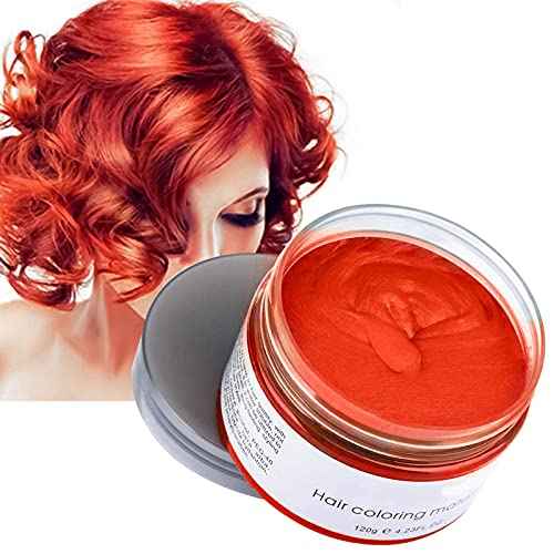 Kids Temporary Hair Color Wax, Natural Hair Strong Style Gel for Party, Cosplay, Masquerade etc. (Red)