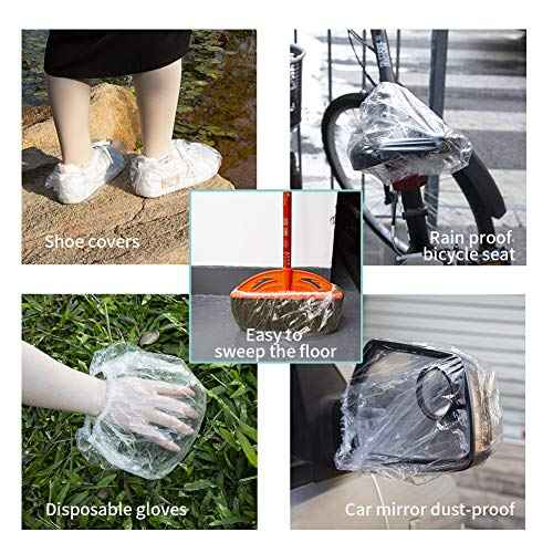 Disposable Shower Caps 100 Pcs - Multi-Purpose Thickening Elastic Bath Cap Plastic Waterproof Clear Shower Caps Bath Shower Hair Caps Women Spa,Home Use, Hotel and Hair Salon, Portable Travel(18.1")