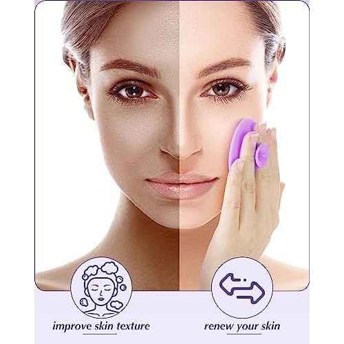 Face Scrubber, 8 PCS Silicone Face Scrubber Exfoliator for Women, Face Cleansing Brush Blackhead Acne Pore Pad for Deep Cleaning Skin Care