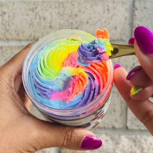 Red Rose Naturals Whipped Rainbow Glow Body Butter, Fruity Scent, Infused with Fruit extracts, 8 Oz, Non-Greasy, Creamy & Moisturizing Shea Butter - Nourishing Skincare for All Skin ? Vegan