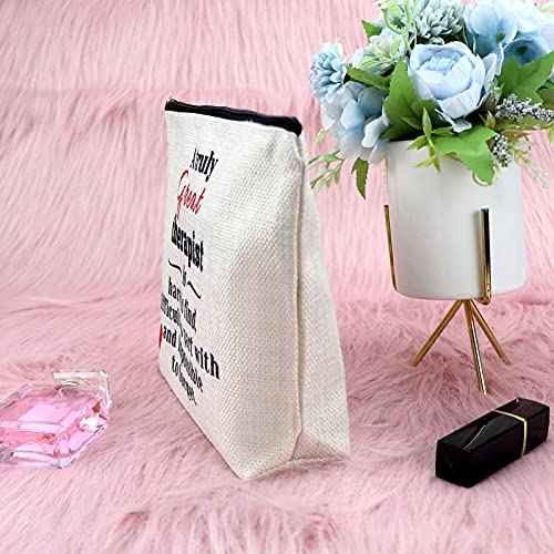 Sfodiary Therapist Appreciation Gift Makeup Bag Psychology Therapist Cosmetic Bag Speech Therapy Gift for Women Travel Cosmetic Pouch Birthday Christmas Thanksgiving Present