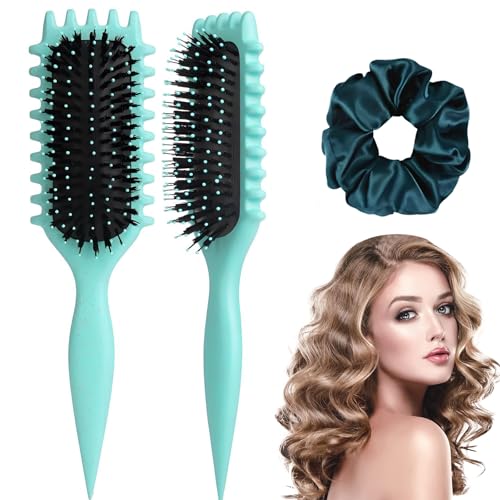 Curly Hair Brush,2025 Curly Hair Products Curl Defining Brush, Bounce Defining Hair Shaping for Women Men Reduce Pulling and Separa Thanksgiving Christmas Gifts