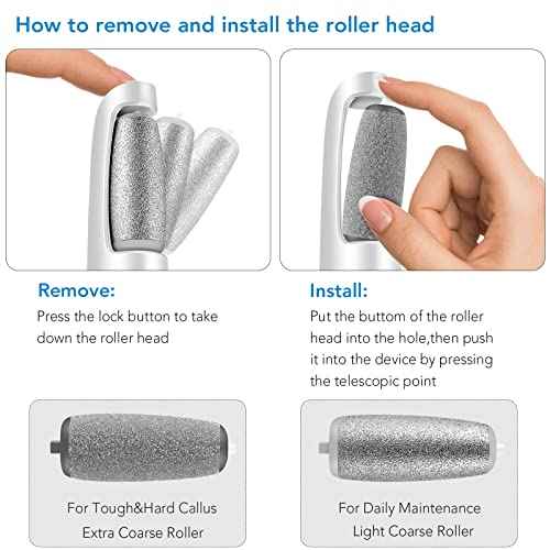 LINKEVAP Electric Callus Remover for Feet, Professional Pedicure Kit Foot Scrubber for Dry, Dead, Cracked, Hard Skin, at Home Feet Spa Care Kit for Men & Women (Cold White)