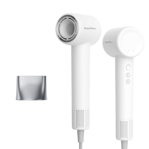 Beauti Flow Hair Dryer, High-Speed Ionic Blow Dryer, 110,000 RPM Low Noise Thermo-Control HairDryer, for Curly Hair for Home Travel Salon, No Heat Damage Care
