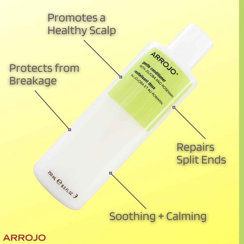 Arrojo Gentle Hair Conditioner - Gentle Conditioner to Add Luster, Shine & Moisture – Paraben & Sulfate Free Conditioner w/ Vitamin B5, Avocado Oil - Lightly Scented Cleansing Conditioner