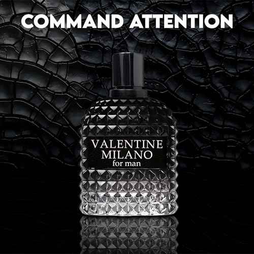 Men's Cologne Gift Set 4PCS Combo Include Valentine Milano,Valentine,Valiant Men & Valuable Paris - 3.4 Fl Oz Each | Vanilla, Leather & Amber Floral Long Lasting Fragrance