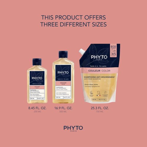 PHYTO COLOR Anti-fade Shampoo, Sulfate Free Shampoo For Color Treated Hair, Protects Color Intensity