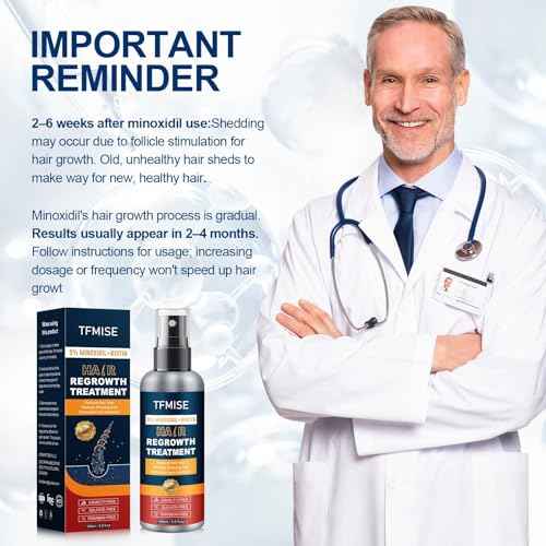 Minoxidil Spray, 5% Minoxidil for Men Hair Growth Serum, Minoxidil for Women Hair Growth Products, Hair Regrowth Treatment for Help to Stop Thinning and Loss Hair, Formula Light and non Greasy 100ML