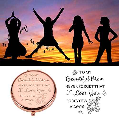 XPENMULBOJA Gift for Mom Mother's Day for Mom Sentimental Gift for Mom Birthday, Mom Christmas Compact Mirror from Daughter, Gifts for Mother's Day