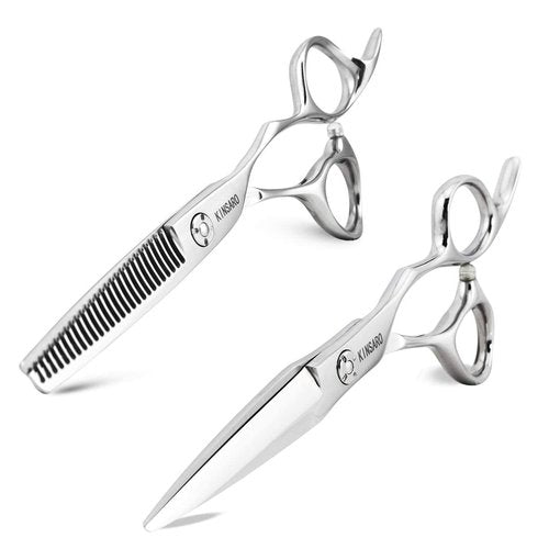 6 INCH Hair Cutting Scissors and 5.75 INCH Hair Thinning Scissors Barber Scissors Hairdressing Scissors Kinsaro