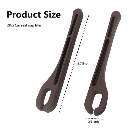 SSNNUU 2PCS Car Seat Gap Filler Organizer with Phone Holder,[Upgrade Version] Car Seat Gap Organizer for Prevent Falling,Essential Car Accessories Car Side Seat Gap Filler (Brown)