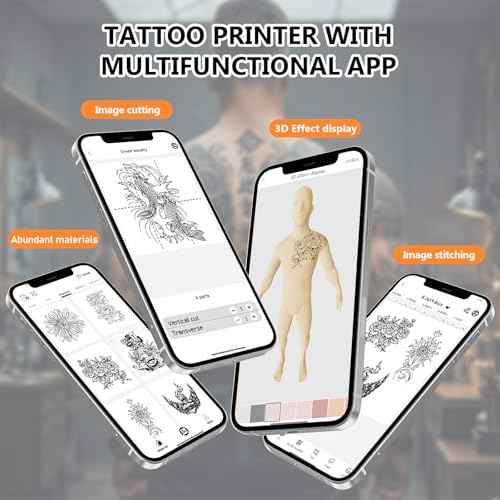 Tattoo Stencil Printer£¬Wireless Thermal Tattoo Printer Bluetooth Tattoo Transfer Printer with 10 Transfer Papers£¬Compatible with Smartphone/ipad&PC£¬Tattoo Supplies for Tattoo Artists&Beginners