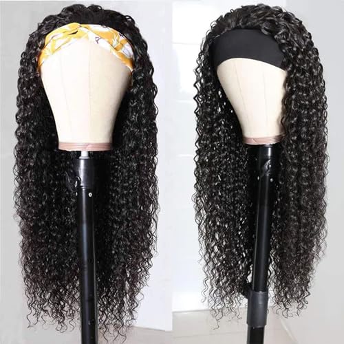 Deep Wave Human Hair Wig - Lace Front, Machine Made (24 Inch, Natural Color)