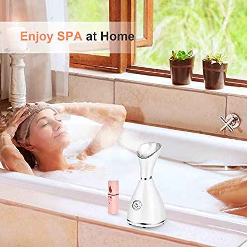 Facial Steamer for Face, Face Steamer for Facial Deep Cleaning, Face Steamer Nano Mister Set for Sinuses, Unclogs Pores, Home SPA, Skin Care