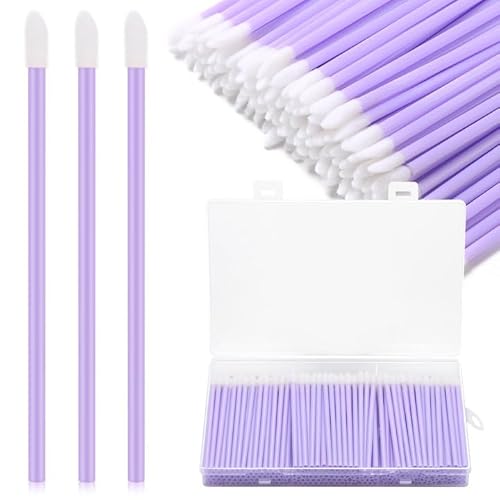 240 Pieces Disposable Lip Wands Lip Brushes,Lipstick Applicator Brushes Lip Gloss Wand,Soft Lint Free,Eyes & Lips Makeup Applicator Wands Tools£¨PURPLE£©