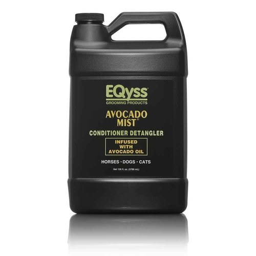 EQyss Avocado Mist Equine Coat Conditioning Spray - Horse Detangler, Reduces Breakage, Enhances Shine, Repels Dust & Dirt, Anti-Static (128 oz)