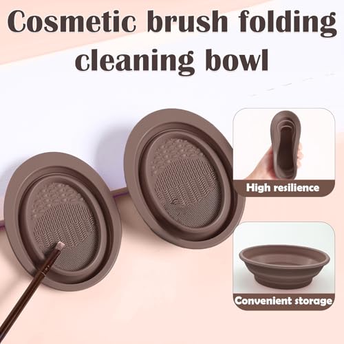 Makeup Brush Set, 48Pcs Makeup Tool Set Premium Synthetic Foundation Concealers Powder Eye Shadows Makeup Brushes Kit for for Beginner Professional, Brown