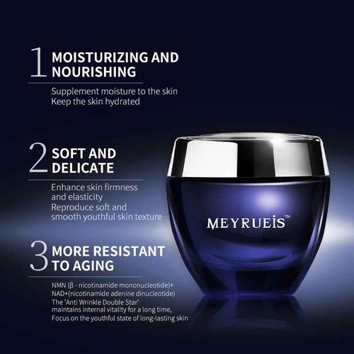 MEYRUEIS Anti-Aging Moisturizer Face Cream, Moisturize Without Oil, Fast-Absorbing, Deeply Nourishing, For All Skin Types, 1.75 Fl Oz