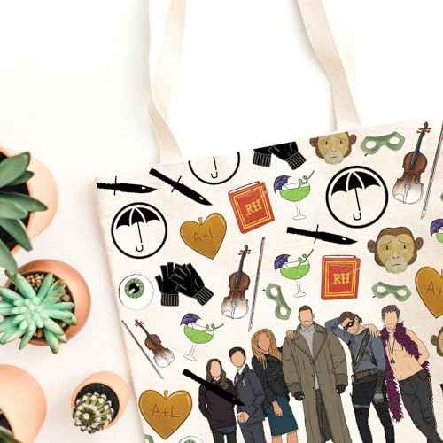 WCGXKO TV Show Inspired Number Five Number Four Inspired Canvas Tote Bag Reusable Bag Shopping Bag For Fans