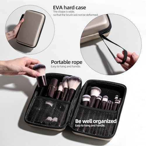 BS-MALL Professional Makeup Brush Set With Portable Case - Eyeshadow Brush, Concealer Brush, Blush Brush & Foundation Brush For Travel 20 Pcs, Labeled Daily Use & Versatile Occasions