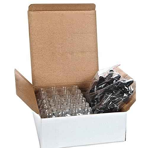 Vivaplex, 24, Clear, 15 ml (1/2 oz) Glass Bottles, with Glass Eye Droppers