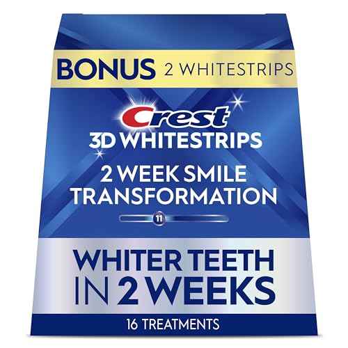 Crest 3D Whitestrips Glamorous White, 3D White, Teeth Whitening Strip Kit, 32 Strips (16 Count Pack) - Crest Teeth Whitening Strips, Teeth Whitening Kit - Packaging May Vary