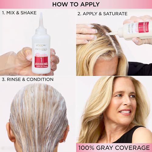 L'Oreal Paris Excellence Cr?me Permanent Hair Dye, Triple Care Hair Color with Pro-Keratine Complex for 100% Gray Hair Coverage, 4 Dark Brown, 1 Kit