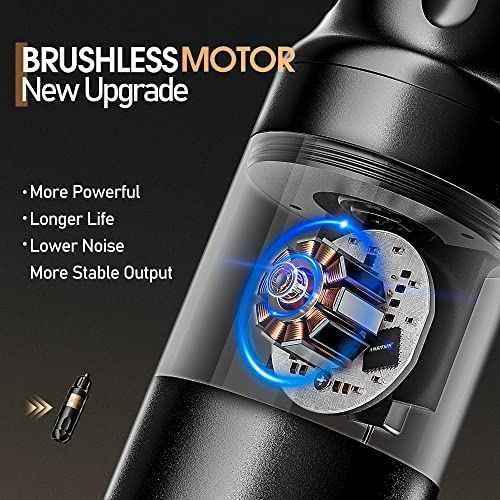 Ambition Vibe Tattoo Machine - Rotary Cartridge Battery Pen with 2400mAh Touch Buttons LED Digital Display Wireless Power Brushless Motor Tattoo Equipment Supply for Professional Artists and Beginners