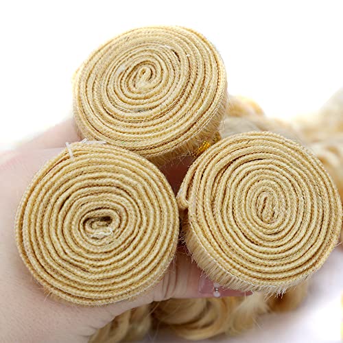 Highlight Bundles Blonde Human Hair Bundles #27 Kinky Curly Bundle 24 26 28 inch Honey Blonde Human Hair Bundle