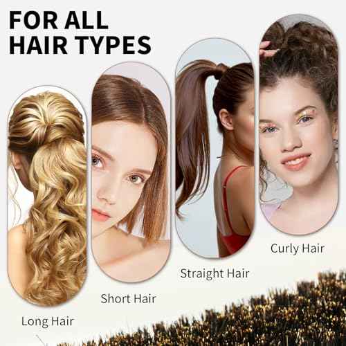 Boar Bristle Slick Back Hair Brush for Smoothing & Styling ? Wide 7-Row Bristles for Sleek Frizz-Free,Ponytails,Buns & Baby Hair ? Wooden Handle Brush for Women & Men ? Suit for Sectioning & Parting