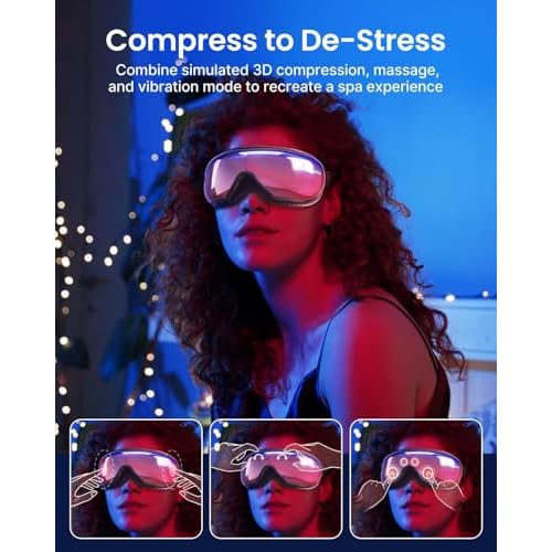 RENPHO Eyeris 1 Eye Massager with Heat, Christmas Birthday Gifts Eye Mask for Mom Dad Women Men Her Him, Smart Sleep Mask for Relax, Reduce Strain