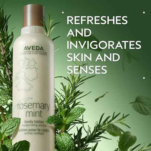 Aveda Rosemary Mint Body Lotion | Lightweight Cooling Lotion with Menthol | with Invigorating Aroma of Certified Organic Peppermint & Rosemary, 6.7 Fl Oz