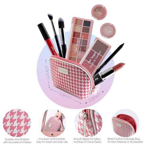 Hot Sugar All in One Makeup Kit, Makeup Set for Women, Girls Makeup Kit for Teens with Eyeshadow, Blush, Contour, Highlighter, Concealer, Lipstick, Lip Gloss, Eyeliner and Brush (Pink)