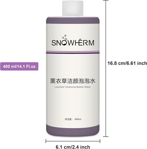 ELitzia Oxygen Bubble Machine Special 400ml/13.5Fl.oz Lavender Solution for Deep Facial Cleaning Moisturizing and Oil Control Water Element Essence Bubble Liquid ETD064(Lavender)