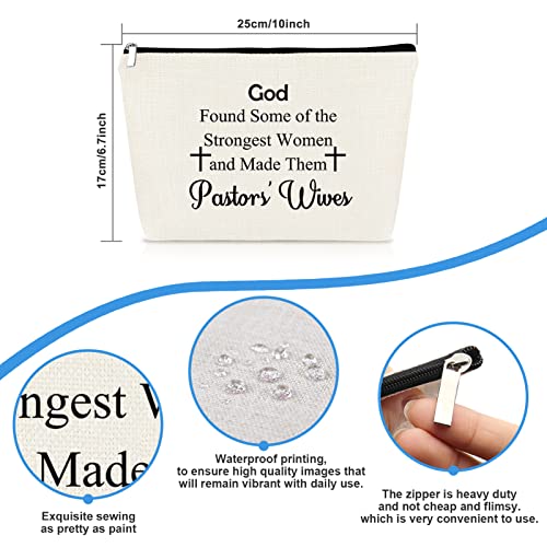 Pastor's Wife Gift Makeup Bag Gifts for Pastors Wives Minister's Wife Gift Religious Gift Cosmetic Bag Pastor's Wife Appreciation Gifts Christmas Christian Thanksgiving Birthday Gifts for Pastor Wife
